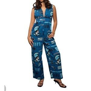 NWT Hawaii's Finest Limited Edition Koa Aloha Women's Blue V-Neck Jumpsuit XS